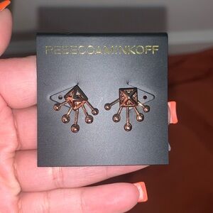 Rebecca Minkoff rose gold earrings